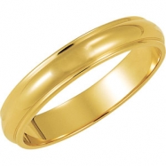 Picture of 14K Yellow Gold Half Round Edge Band