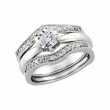 14K White Gold Bridal Ring Guard