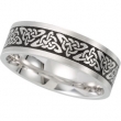 14K White Gold Bridal Duo Comfort Fit Enameled Band