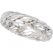 14K White Gold Bridal Duo Hand Woven Band