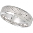 14K White Gold Bridal Duo Hand Woven Comfort Fit Band