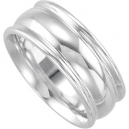 Picture of Sterling Silver 8mm Design Duo Band