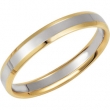 14K Yellow White Gold Two Tone Design Band