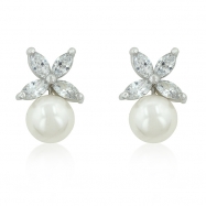 Picture of Butterfly Pearl Stud Earrings