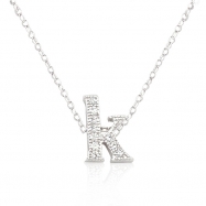 Picture of Micro-Pave Initial K Pendant