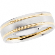 Picture of 14kt White/Yellow SIZE 10.00 Polished TWO TONE WEDDING BAND