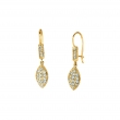 Diamond marquise shape drop earrings