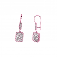 Picture of Diamond rectangular shape drop earrings