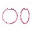 Diamond bezel set hoop earrings