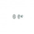 Diamond oval earrings