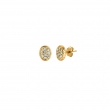 Diamond oval earrings