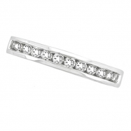 Picture of Diamond Channel Set Stack Ring, 14K White Gold