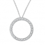 Picture of Diamond Circle Pendant Necklace