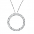 Diamond Circle Pendant Necklace