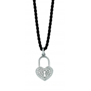 Picture of Diamond heart lock necklace