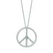 Diamond peace sign necklace