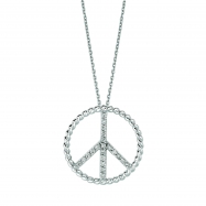 Picture of Diamond peace sign necklace