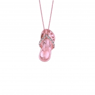 Picture of Diamond flip flop necklace