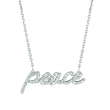 Diamond peace necklace