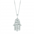 Diamond hand of god necklace