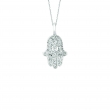 Diamond hand of god necklace