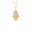 Diamond hand of god necklace