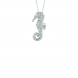 Diamond seahorse necklace