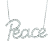 Diamond peace necklace