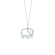 Diamond elephant necklace