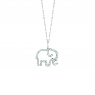 Picture of Diamond elephant necklace