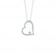 Diamond small heart necklace