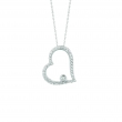 Diamond medium heart necklace