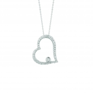 Picture of Diamond medium heart necklace