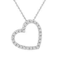 Picture of Diamond Heart Pendant Necklace