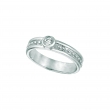 Diamond Solitaire Ring, 14K White Gold