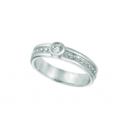 Picture of Diamond Solitaire Ring, 14K White Gold