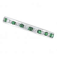 Picture of Emerald & Diamond Channel Set ETERNITY Band 