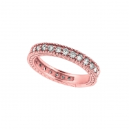 Picture of Diamond Eternity Band Ring Pink Gold