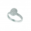 Diamond oval ring