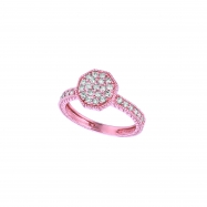 Picture of Diamond octagonal shape ring