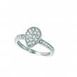 Diamond pear shape ring