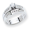 14k White Gold A Diamond wedding band