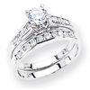 14k White Gold A Diamond wedding band