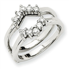 14k White Gold A Diamond guard