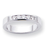 14k White Gold A Diamond channel band