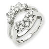 14k White Gold A Diamond guard