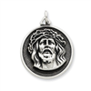 Sterling Silver Antiqued Ecce Homo Medal