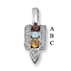 14KW Family Jewelry Diamond Semi-Set Pendant