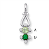 14KW Family Jewelry Diamond Semi-Set Pendant