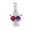 14KW Family Jewelry Diamond Semi-Set Pendant